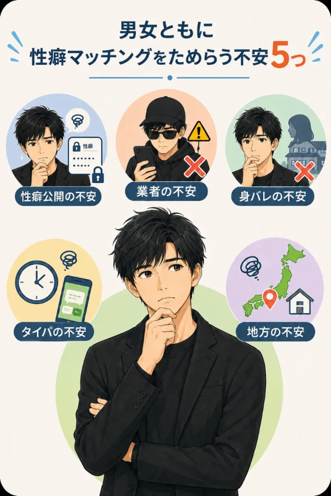 性癖マッチングアプリをためらう不安5つ